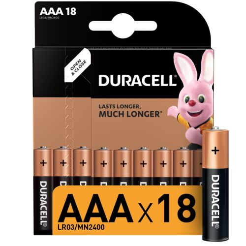 Батарея Duracell AAA LR03-18BL Basic (18 шт в блистере) фото