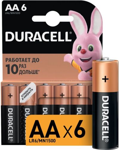 Батарея Duracell LR6-6BL Basic, блистер фото