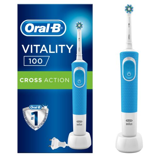 Зубная щетка Braun D100.413.1 Vitality CrossAction Blue фото