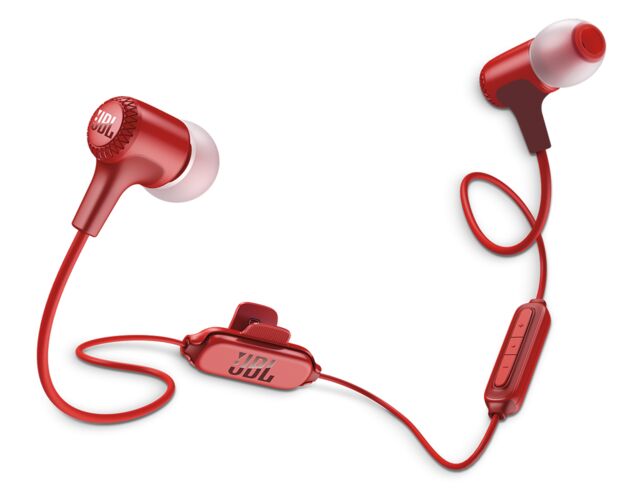 Наушники беспроводные с микрофоном JBL JBL E25 BT, красные фото