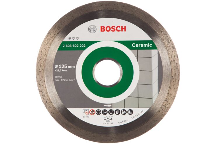 Диск алмазный отрезной по керамической плитке Standard for Ceramic (125х22.2 мм) Bosch 2.608.602.202 фото