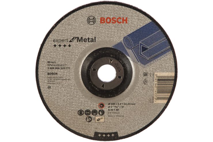 Диск шлифовальный по металлу 180х22,2 мм Bosch 2.608.600.315 фото