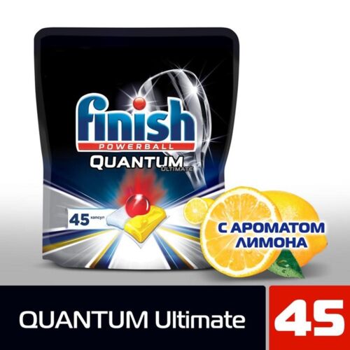 Капсулы Finish Quantum Ultimate 45шт бесфосфатные (Дойпак) фото